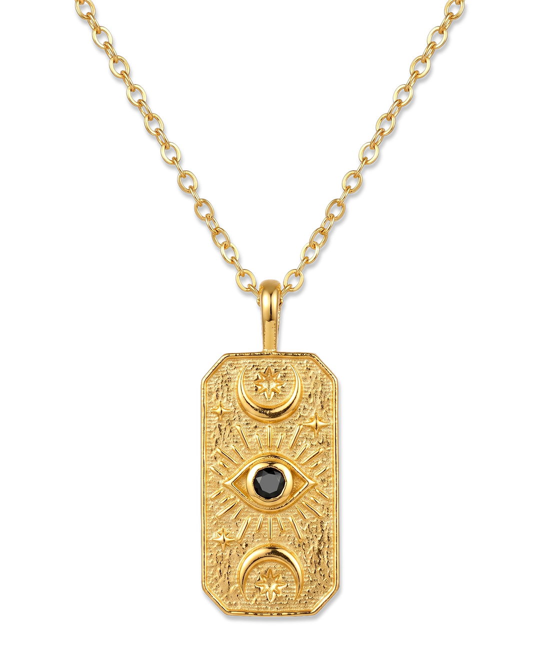 Mystic Card Black Spinel Necklace