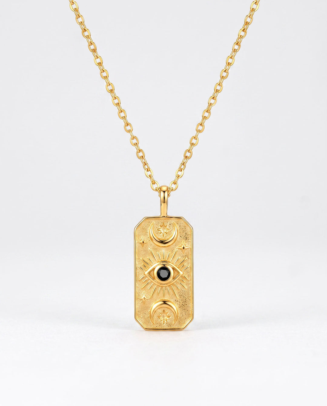 Mystic Card Black Spinel Necklace