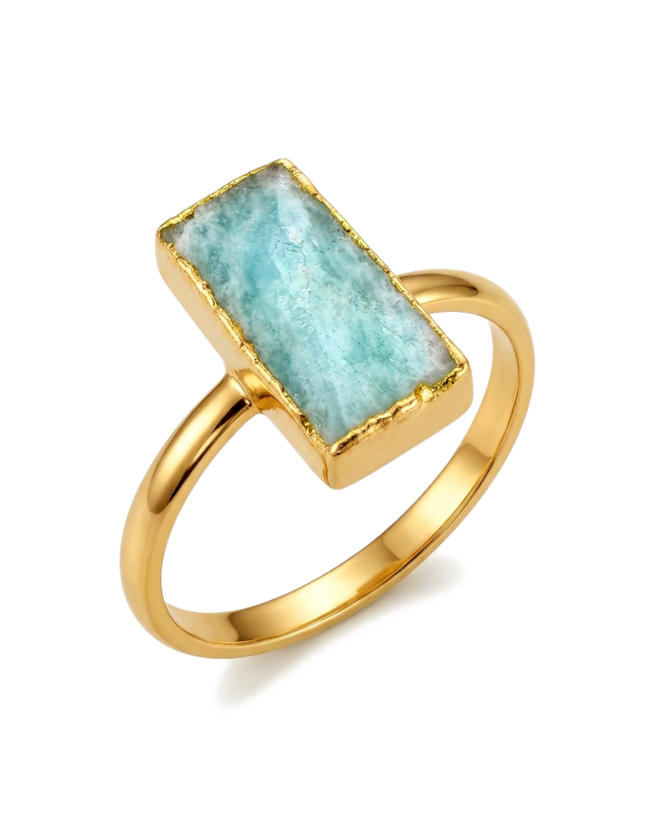 Rectangle Amazonite Ring