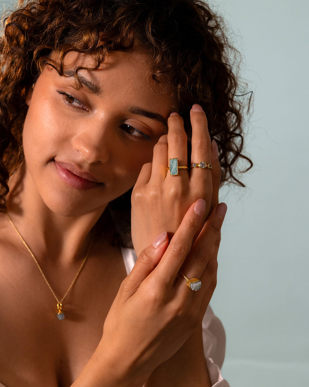 Rectangle Amazonite Ring
