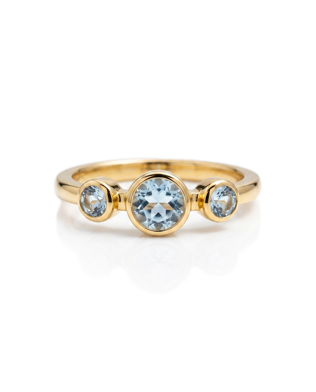 Trio Blue Topaz Ring