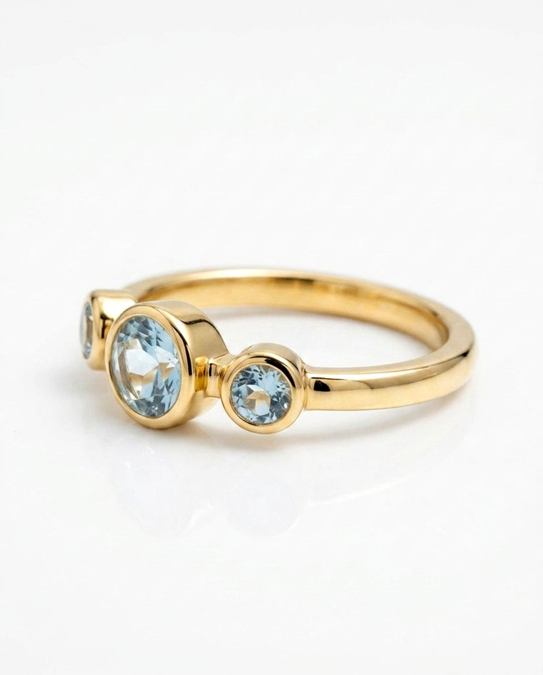 Trio Blue Topaz Ring