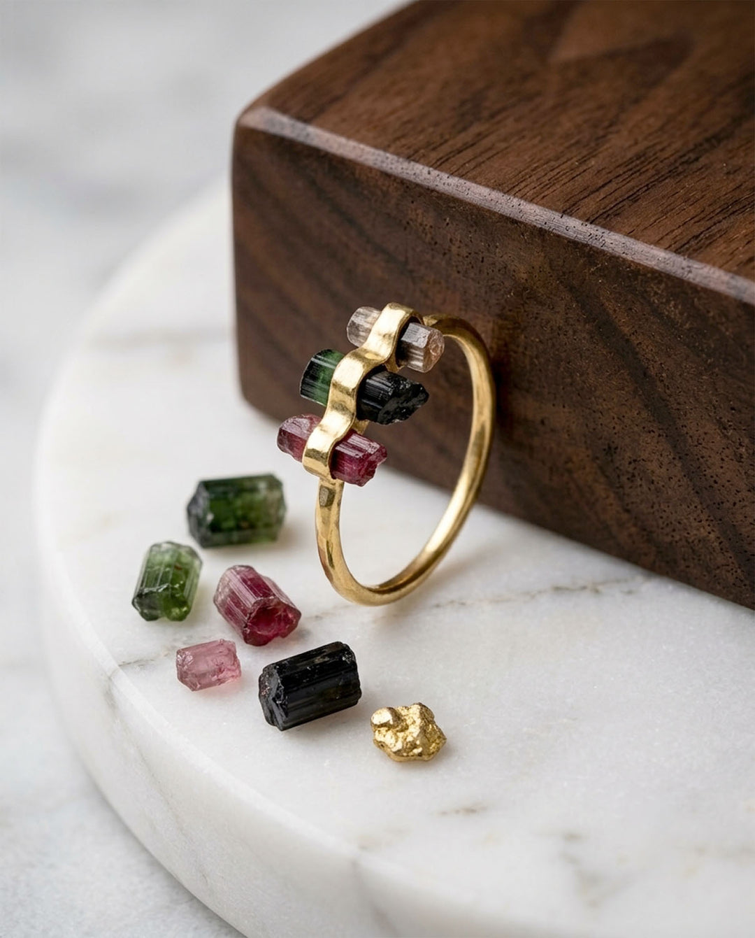 Raw Tourmaline Ring