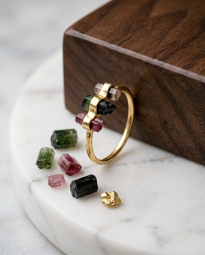 Raw Tourmaline Ring