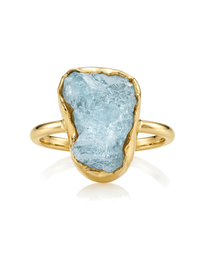 Raw Aquamarine Ring