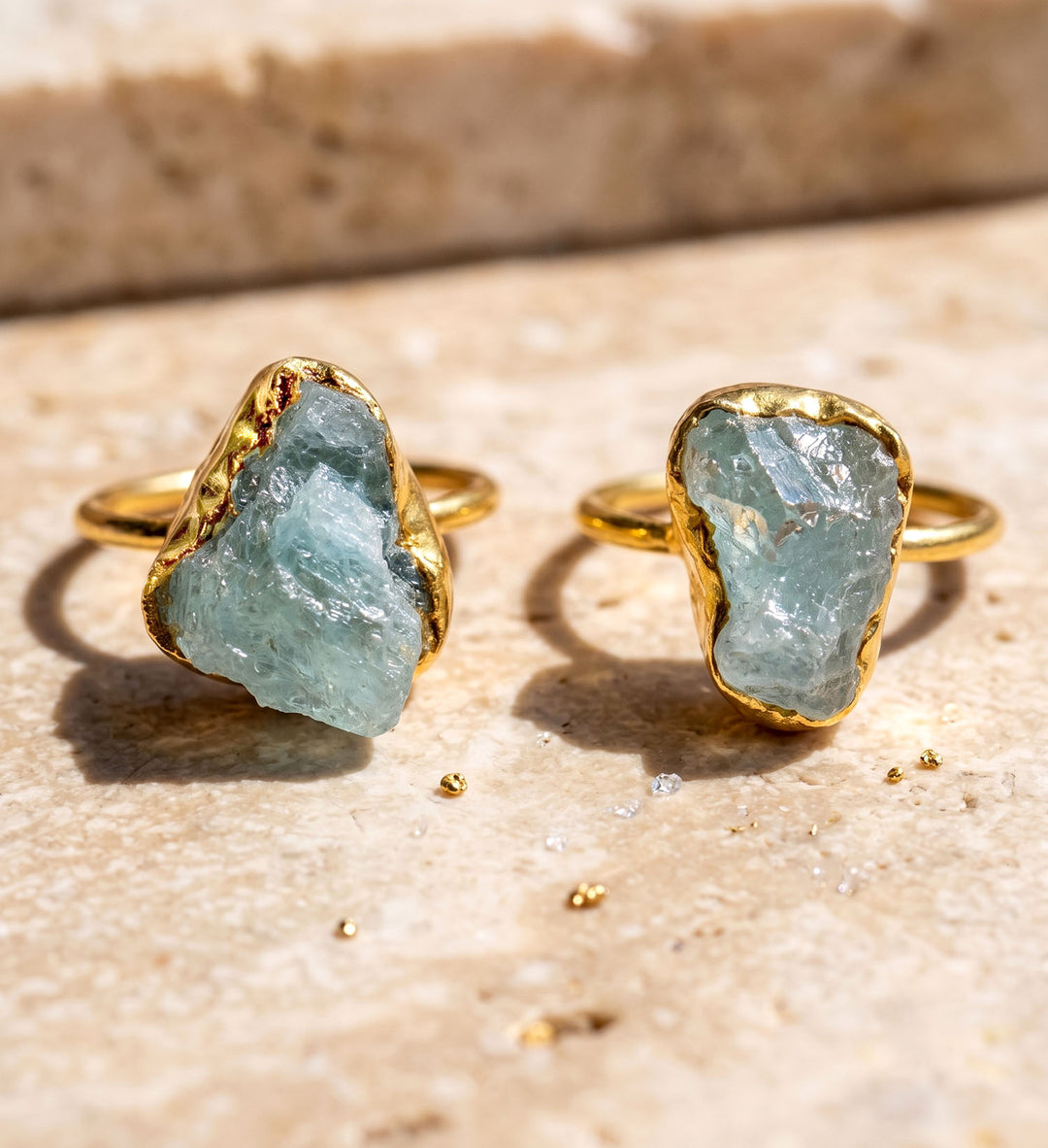 Raw Aquamarine Ring