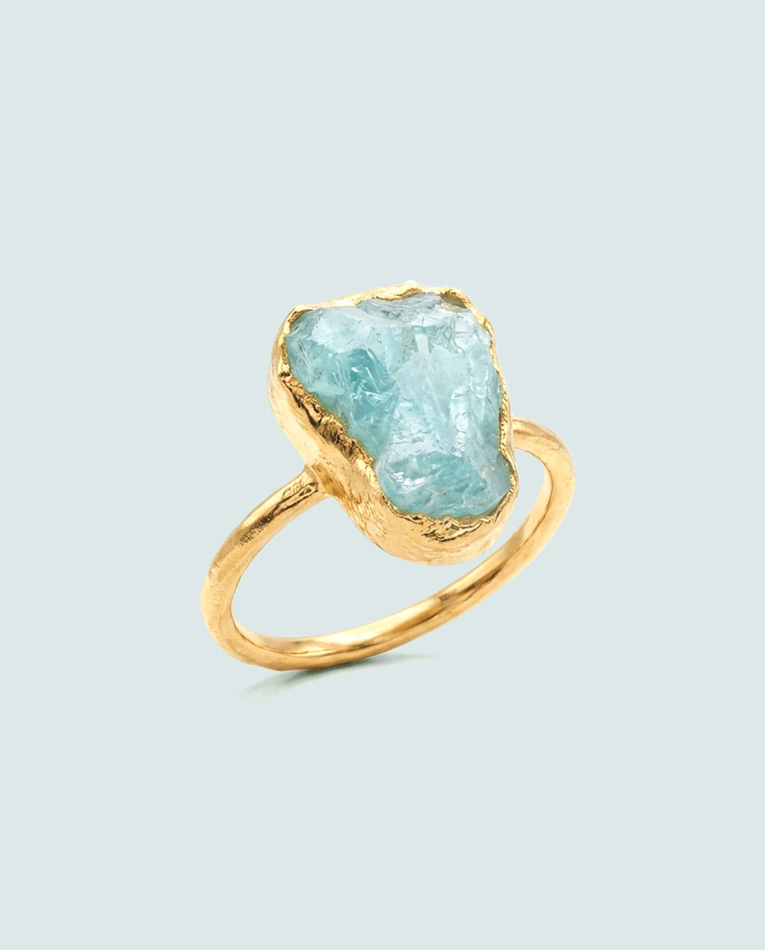 Raw Aquamarine Ring