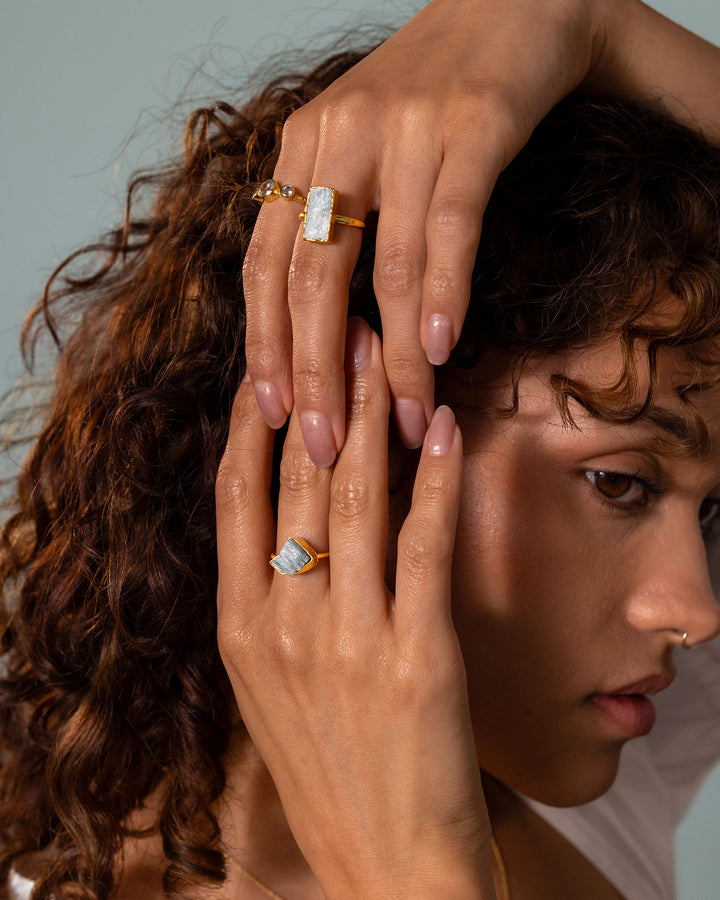 Raw Aquamarine Ring