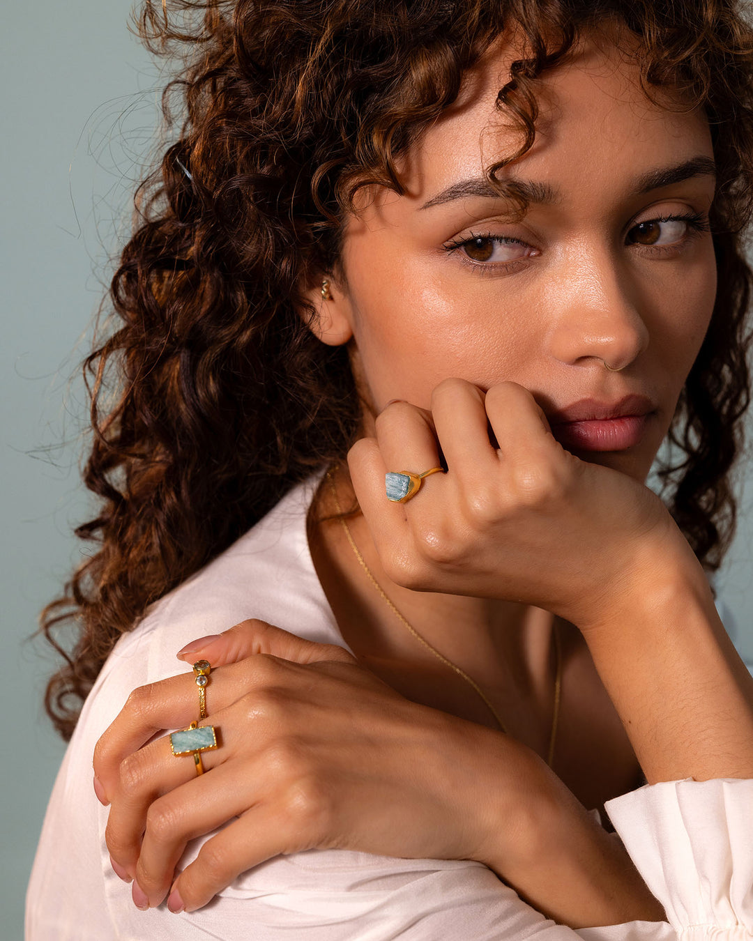 Raw Aquamarine Ring