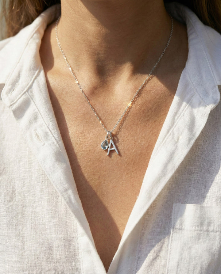 Letter Charm Sterling Silver