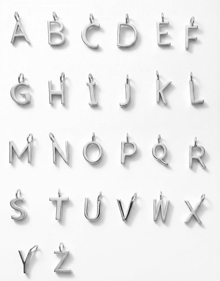 Letter Charm Sterling Silver