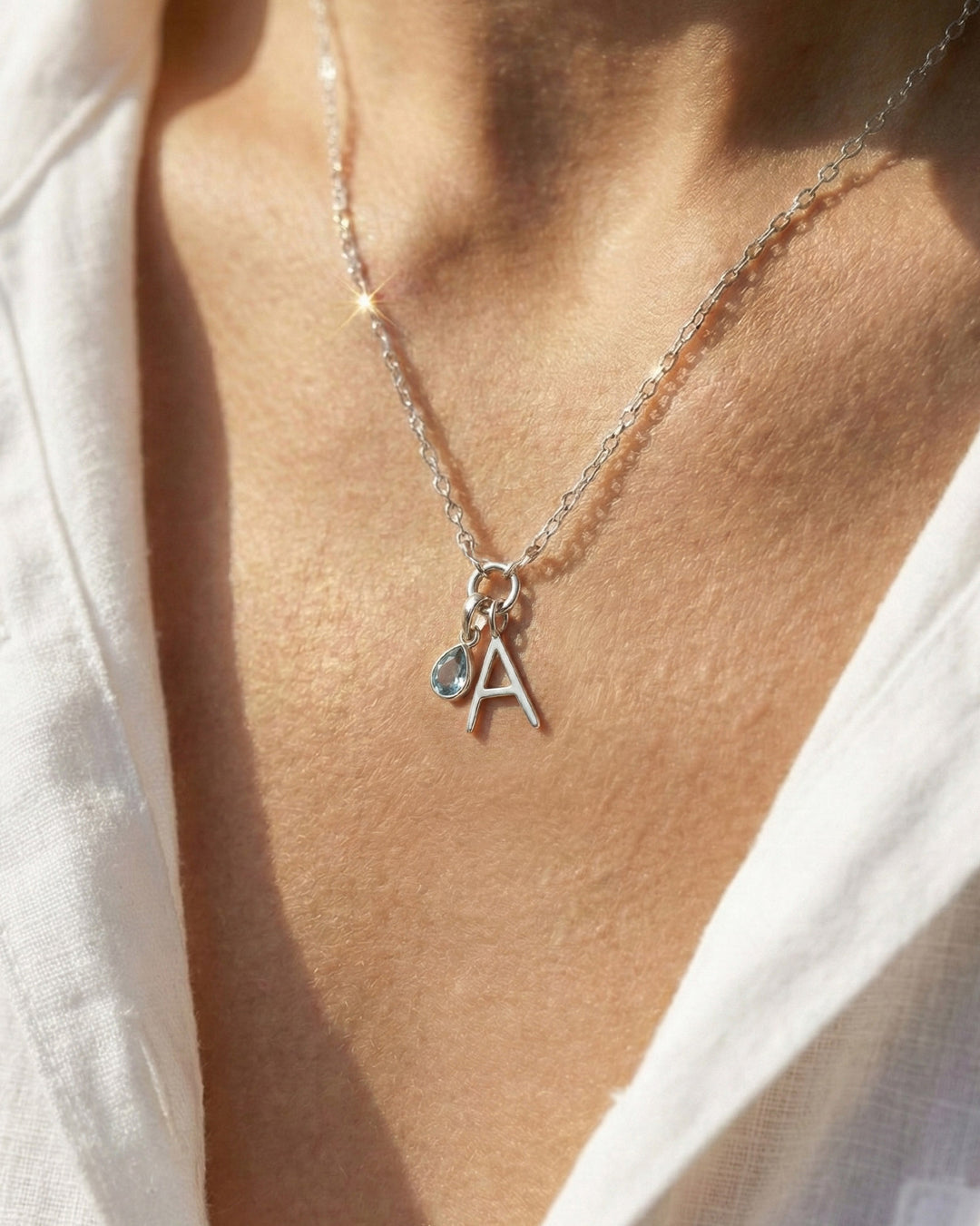 Letter Charm Sterling Silver