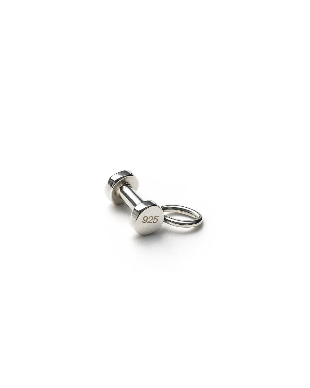 Dumbbell Charm Sterling Silver