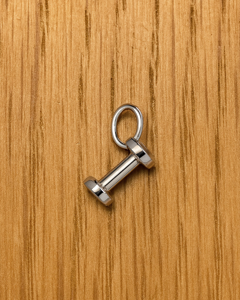 Dumbbell Charm Sterling Silver
