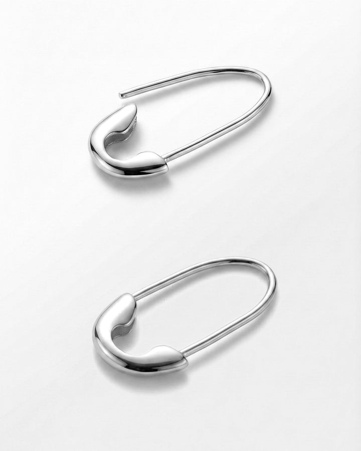 Safety Pin Charm Clip Sterling Silver
