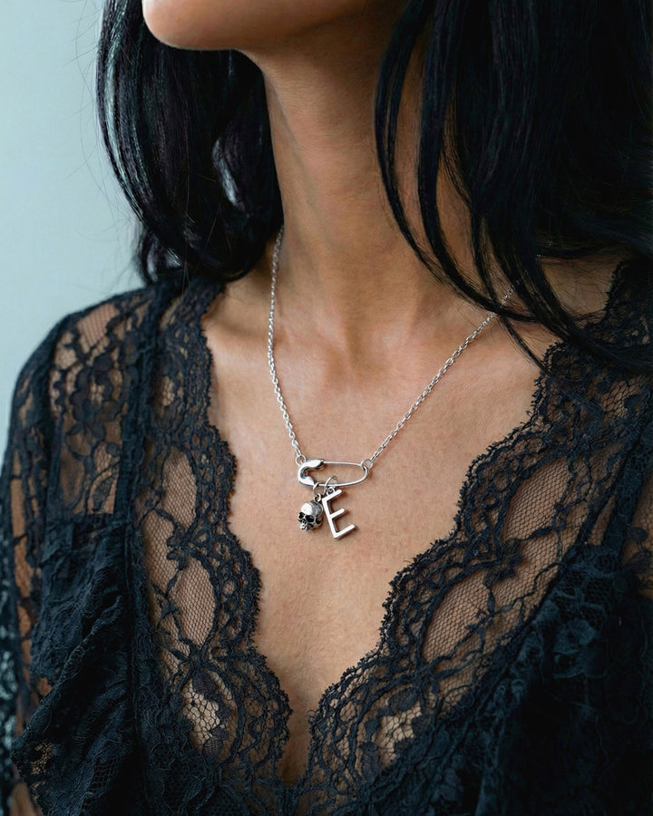 Safety Pin Charm Clip Sterling Silver