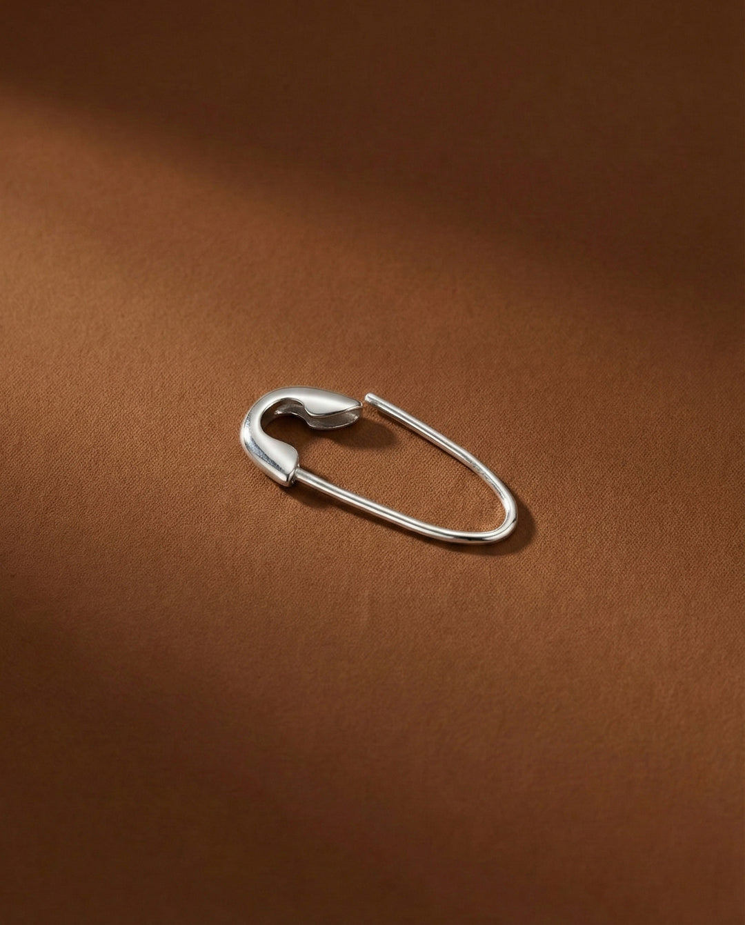 Safety Pin Charm Clip Sterling Silver