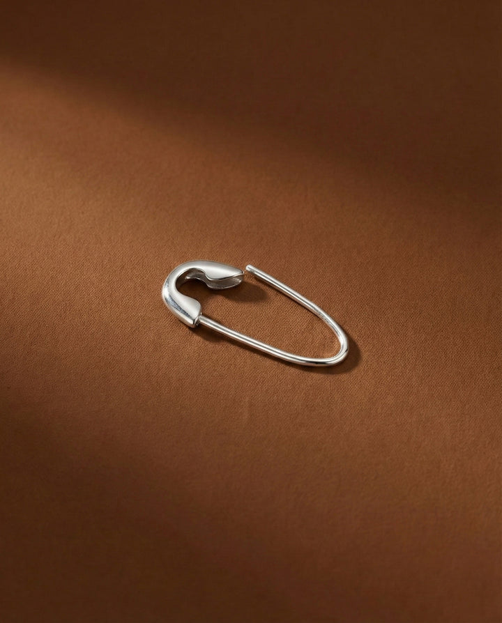 Safety Pin Charm Clip Sterling Silver