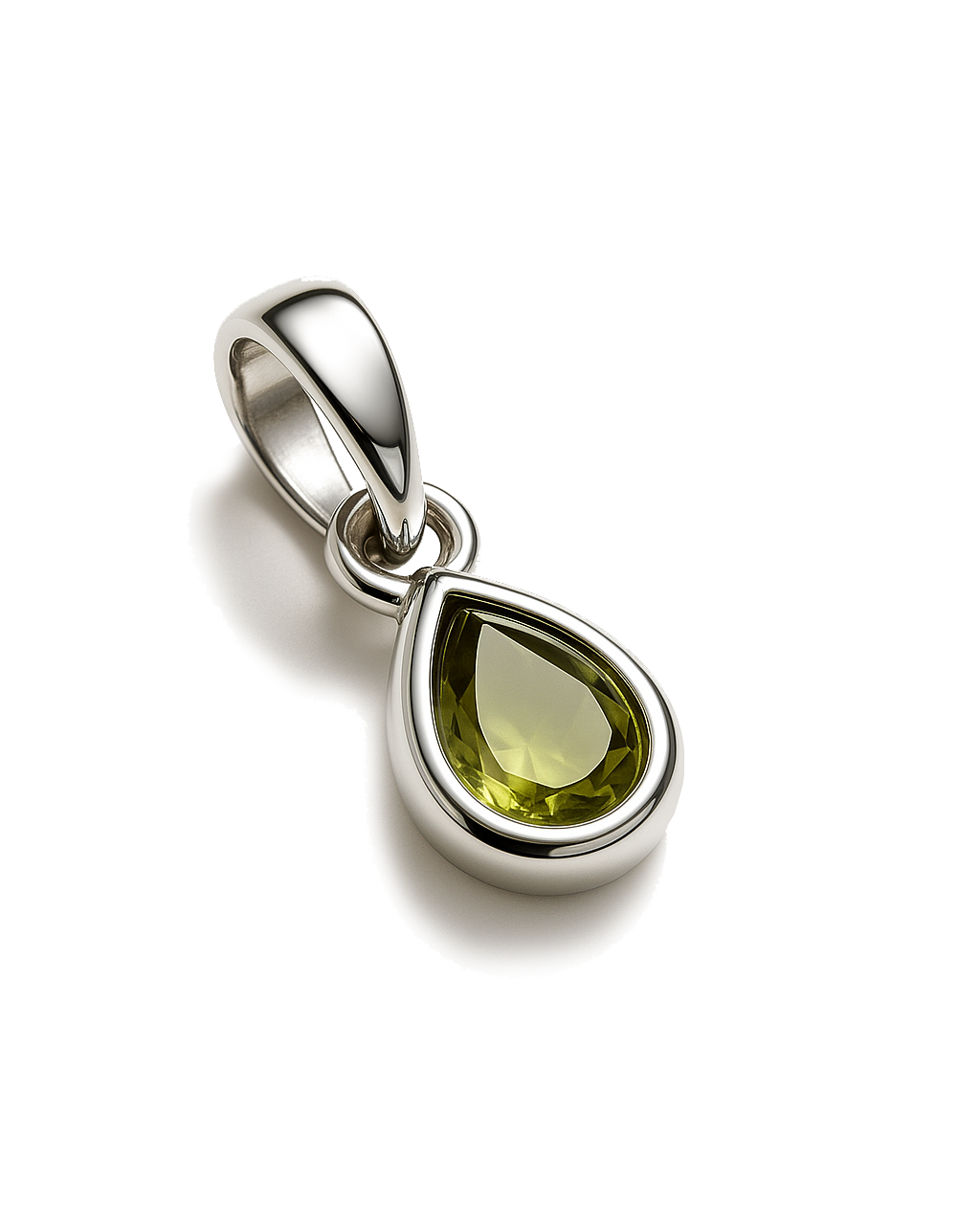 Peridot Birthstone Teardrop Charm