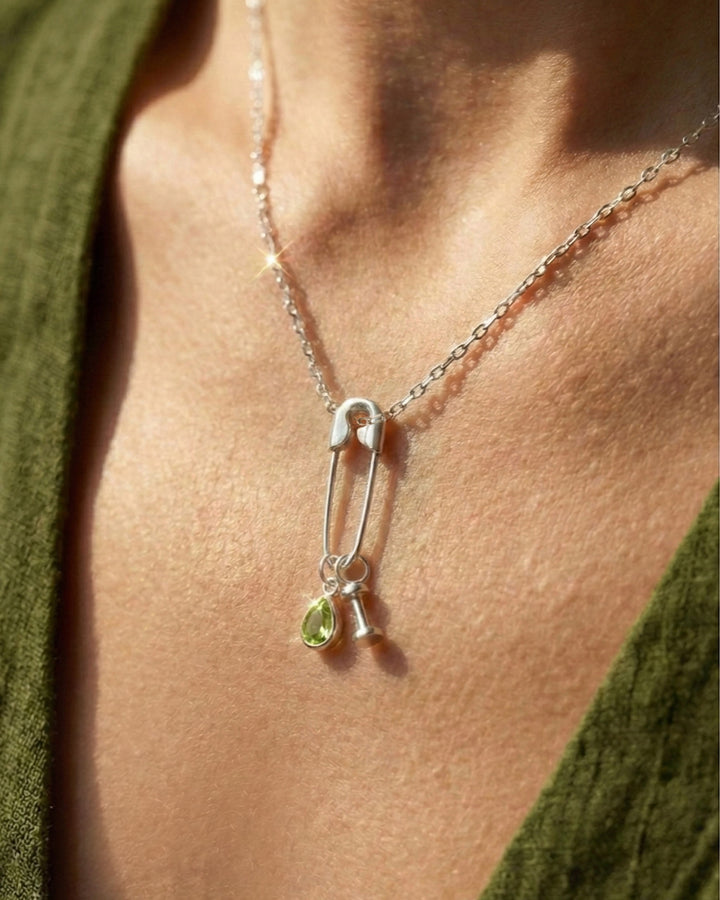 Peridot Birthstone Teardrop Charm