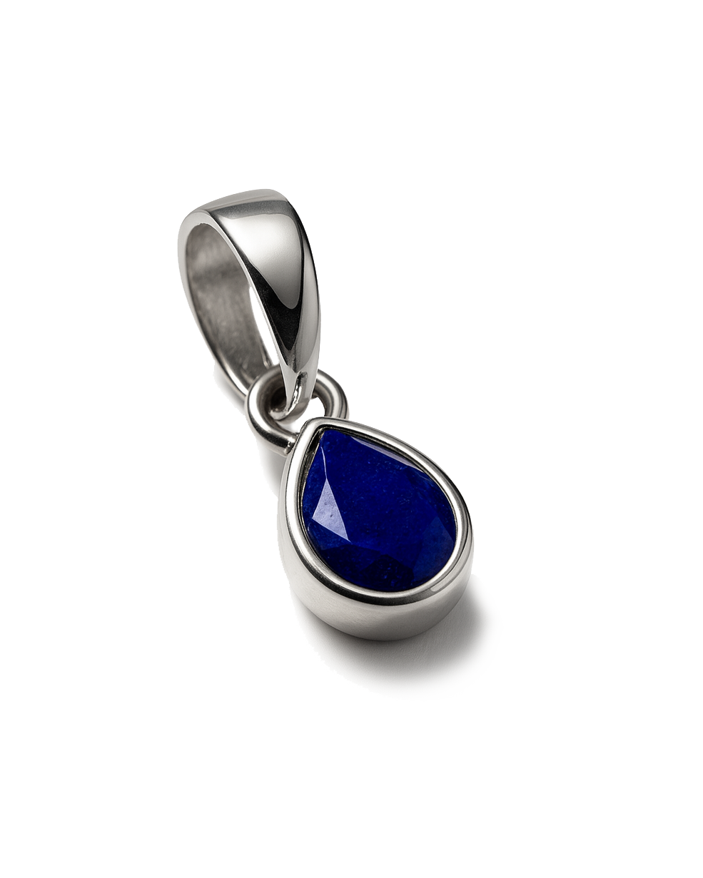 Lapis Birthstone Teardrop Charm