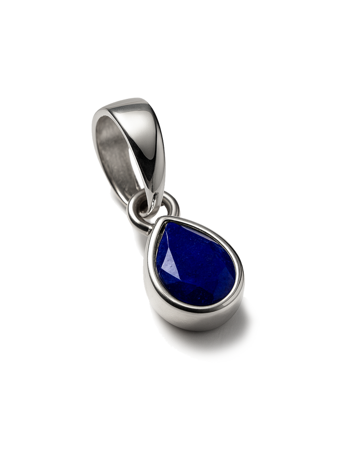 Lapis Birthstone Teardrop Charm