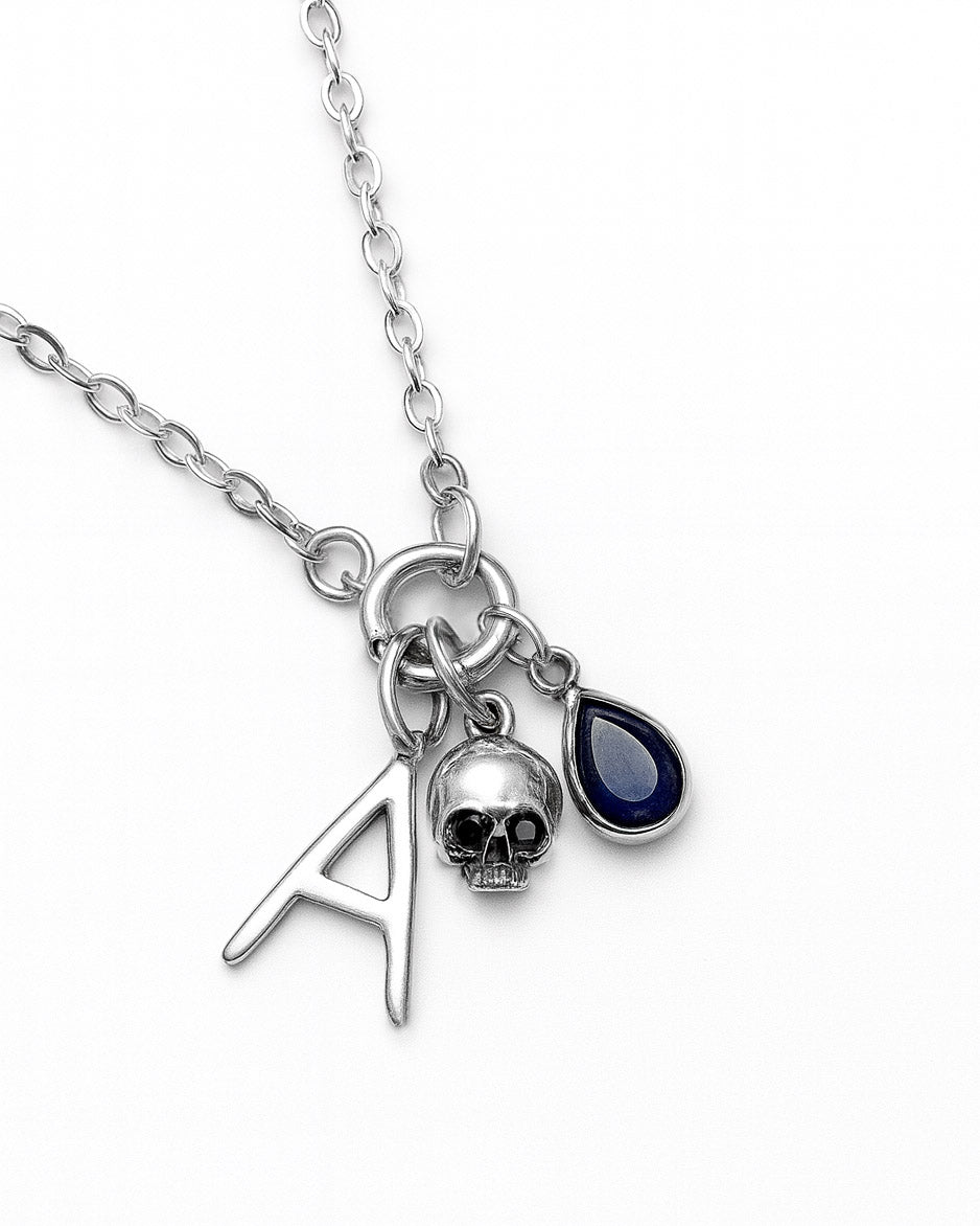 Lapis Birthstone Teardrop Charm