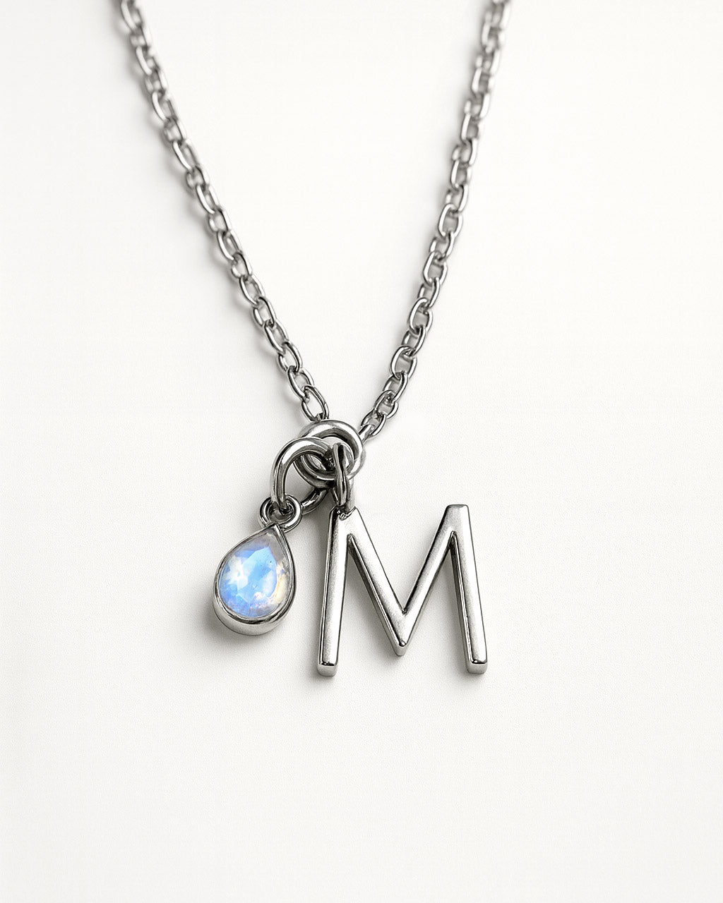 Moonstone Birthstone Teardrop Charm