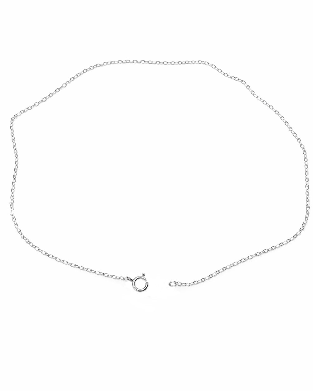 Cable Chain Necklace with Charm Clip Sterlin Silver