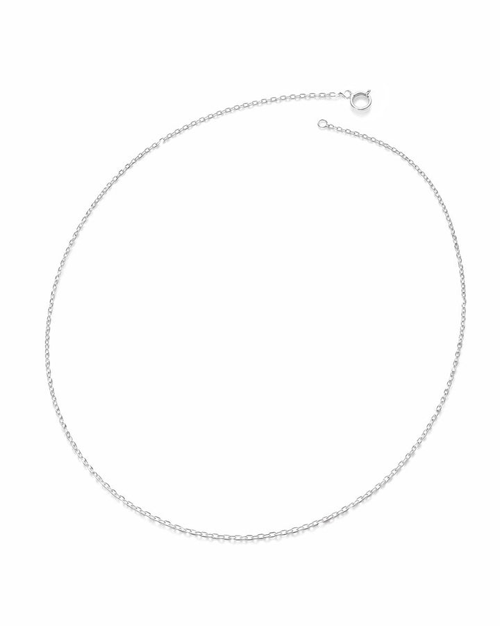 Cable Chain Necklace with Charm Clip Sterlin Silver