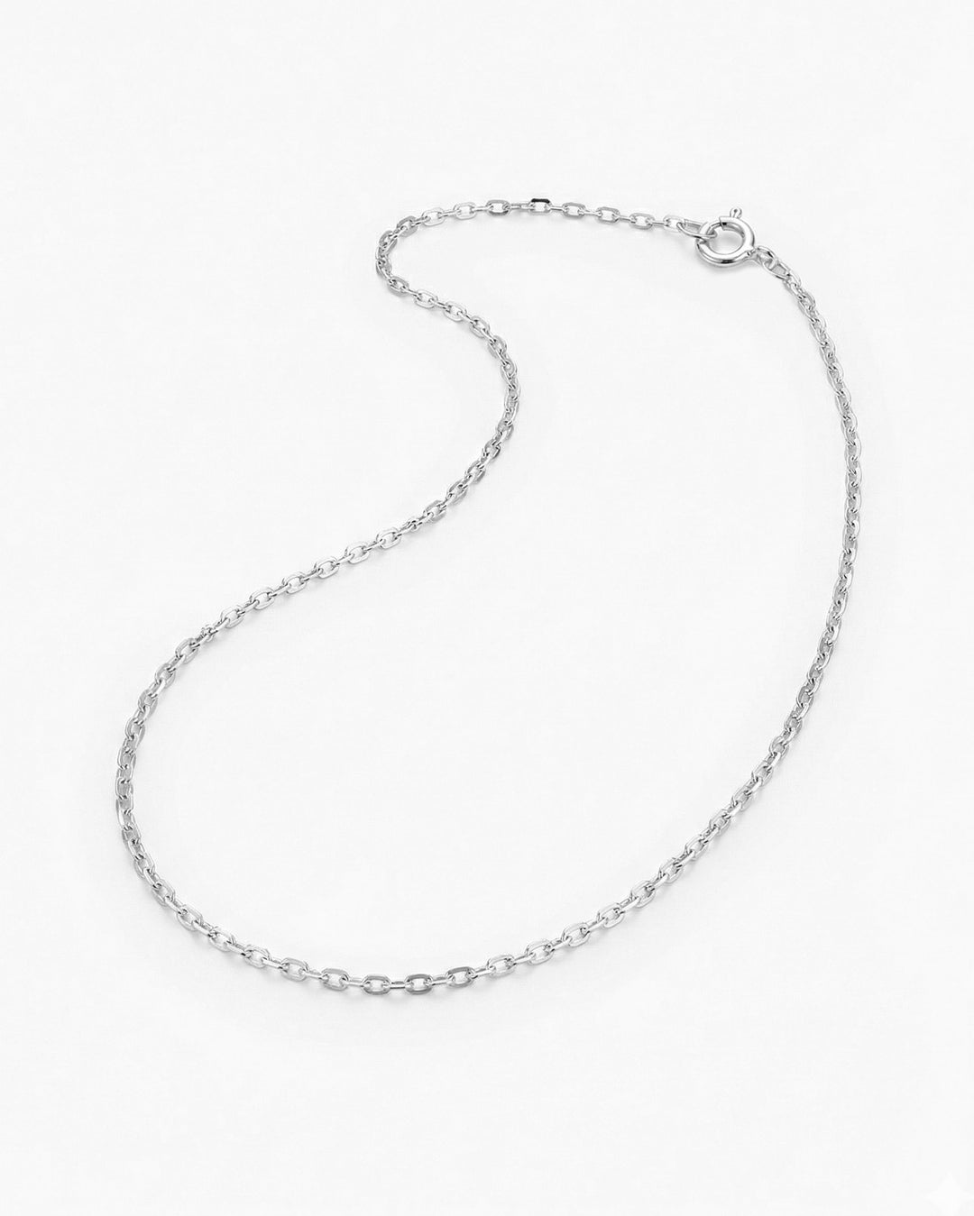 Cable Chain Necklace with Charm Clip Sterlin Silver