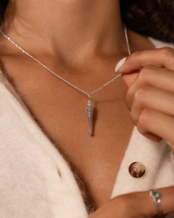 Fish Charm with Amazonite