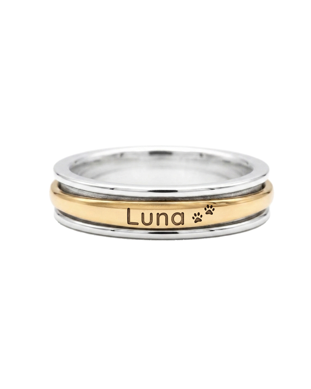 Personalized Fidget Ring with Custom Name and Symbol Engraving