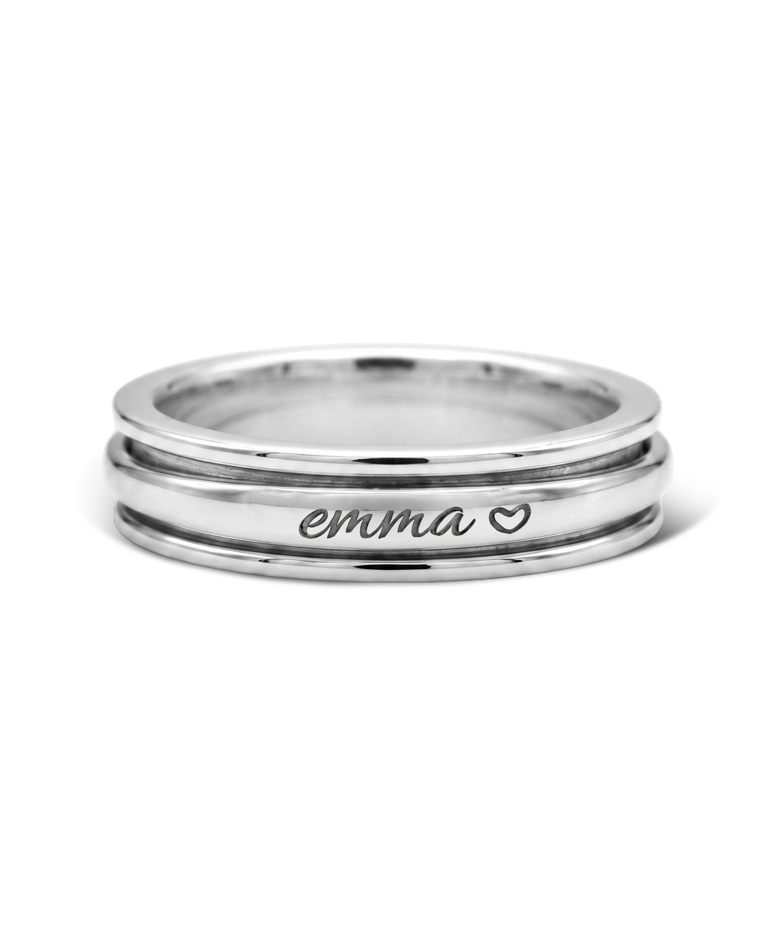 Personalized Fidget Ring with Custom Name and Symbol Engraving