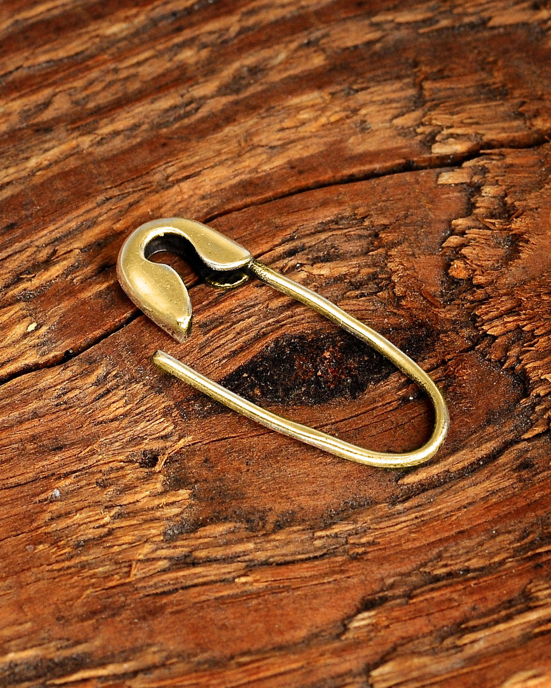 Gold Plated Safety Pin Earrings