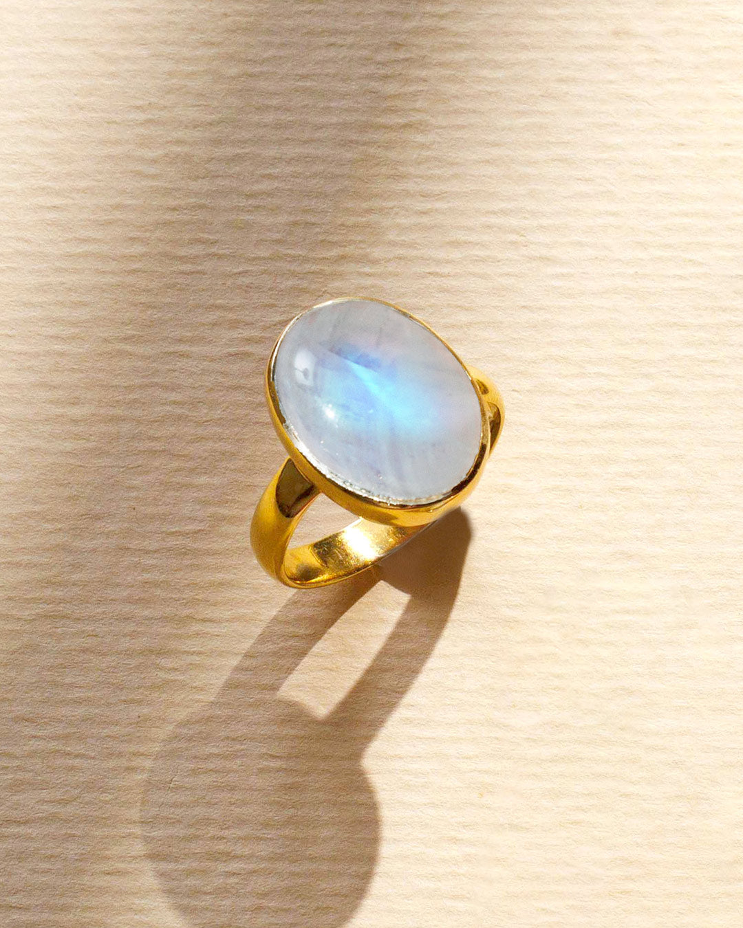 Moonstone Ring Gold Plated