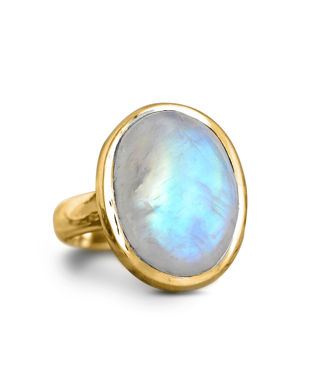 Moonstone Ring Gold Plated – Boho Magic Jewelry