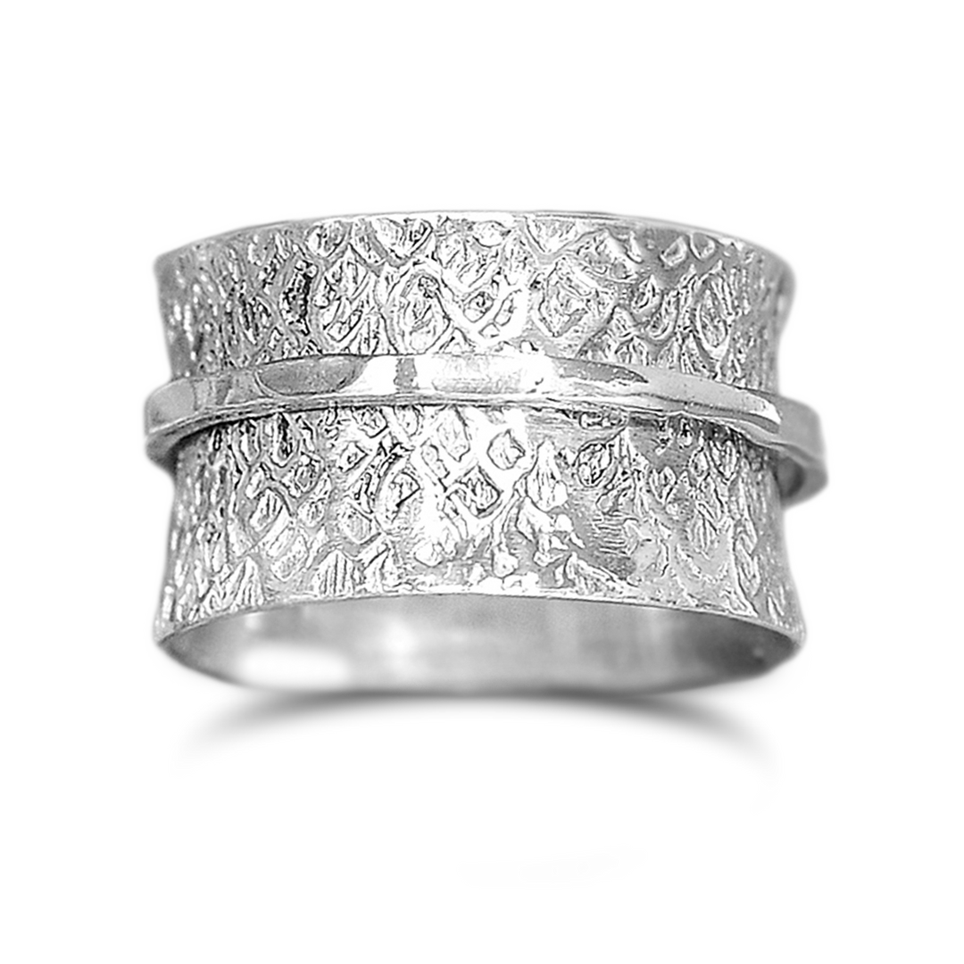 Silver Spinner Meditation Ring