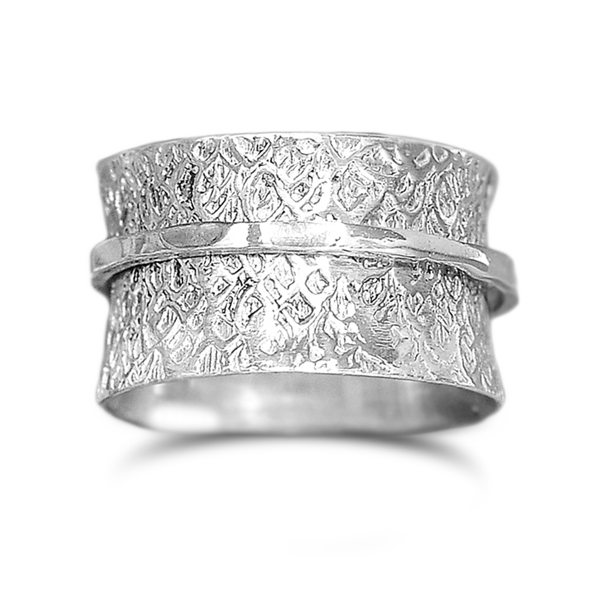 Silver Spinner Meditation Ring