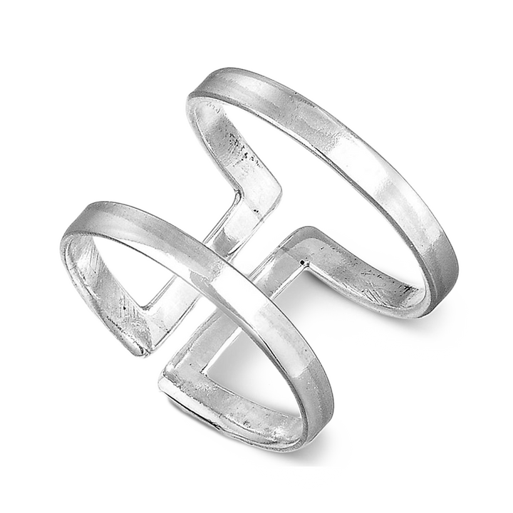 Sterling Silver Double Band Ring