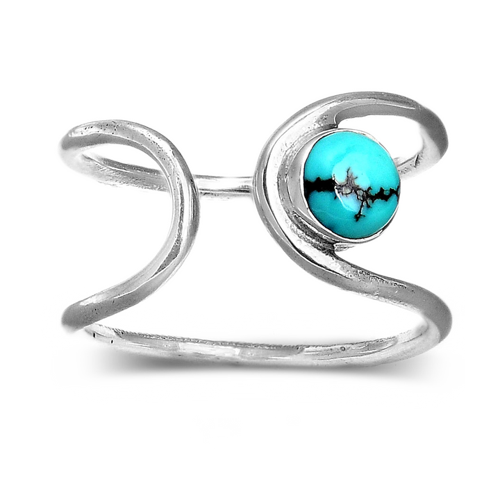 Sterling Silver Adjustable Turquoise Ring