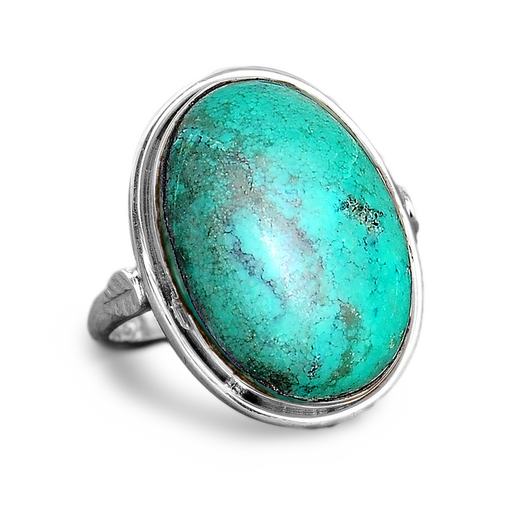 Sterling Silver Large Turquoise Ring