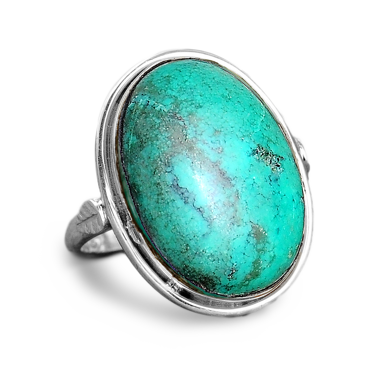 Sterling Silver Large Turquoise Ring