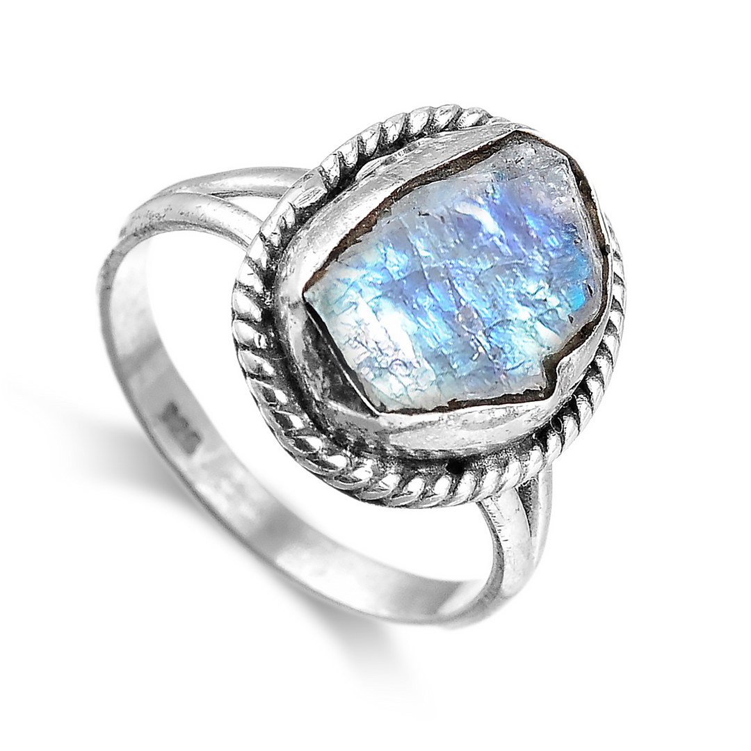 Sterling Silber Rohmondstein Ring