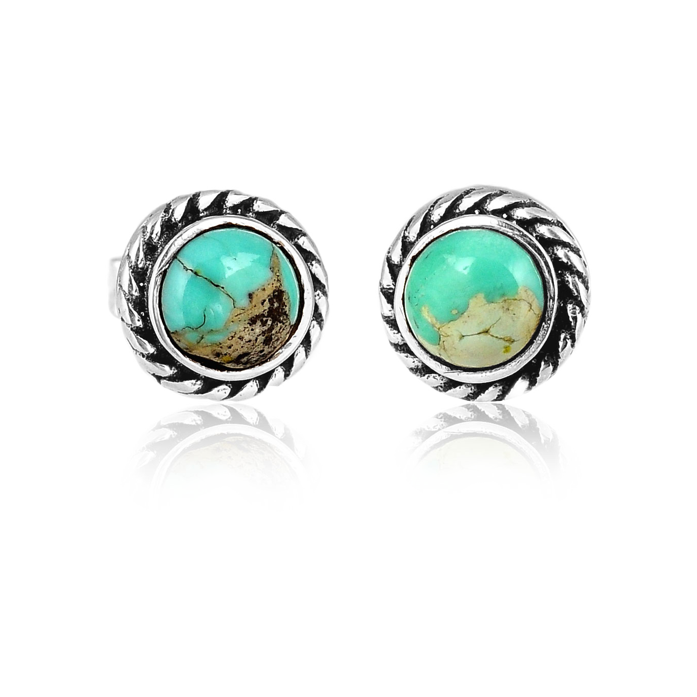 Turquoise Earrings Sterling Silver