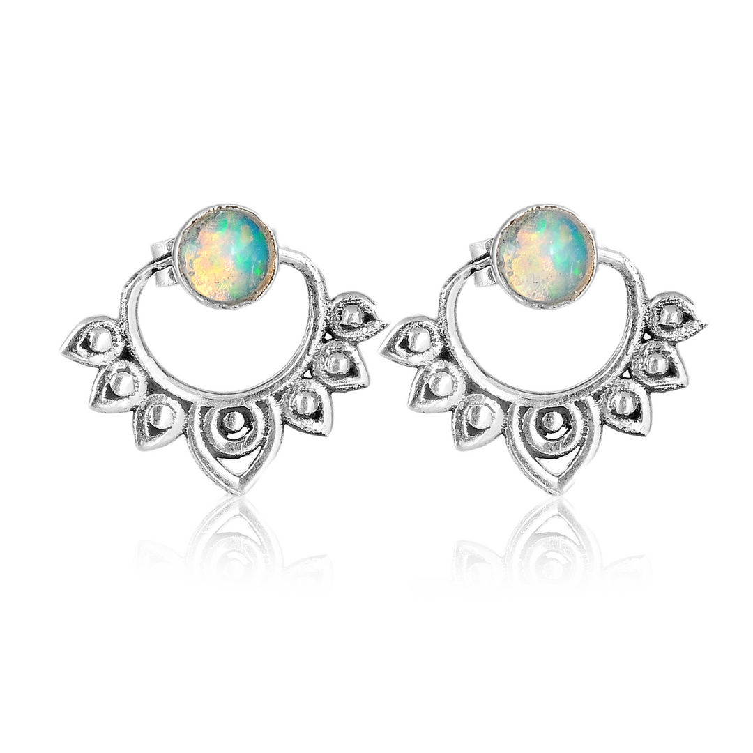 Silver Opal Ear Jacket