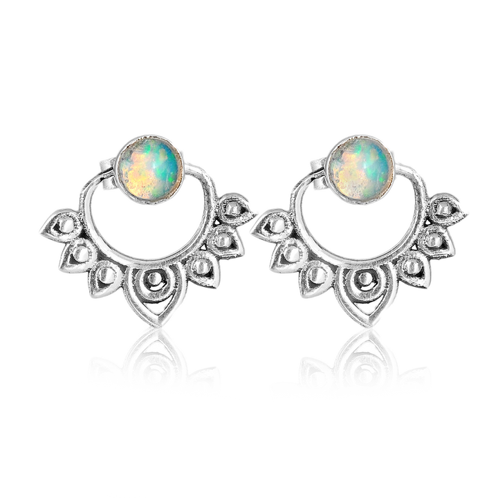 Silver Opal Ear Jacket