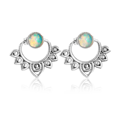 Silver Opal Ear Jacket - Boho Magic