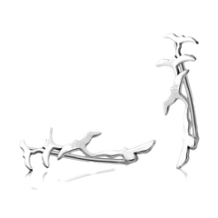 Silberne Vögel Ohrringe
