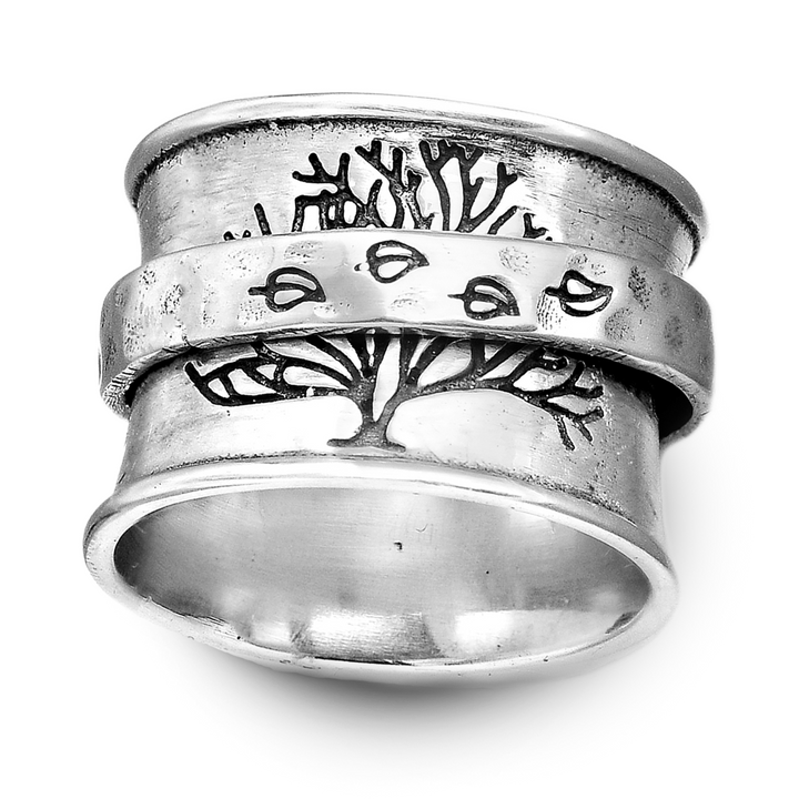 Tree of Life Spinner Ring Sterling Silver